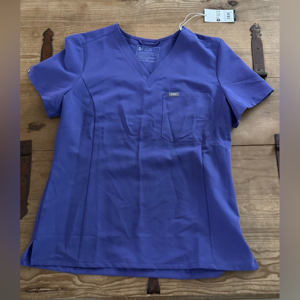 Figs Catarina Slim Scrub Top - Amethyst